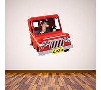 Postman Pat - Personalised Name Number Plate Wall Sticker Decal Mural Kids Art (90cm Width x 80cm Height)
