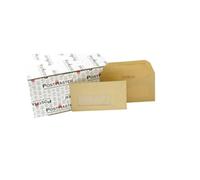 Postmaster DL Envelope 114x235mm Window Gummed 80gsm Manilla 500 Pack)