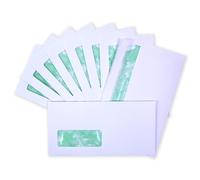Postmaster Peel and Seal Envelopes Premium DL Window 120gsm Recycled White x 200 Pack