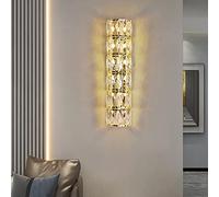 Postmodern Crystal Wall Sconce Chrome Wall Light, Home Decor Wall Mount Lighting Fixture Art Deco Hardwired Lamps, Living Room Bedroom Bedside Stainless Steel Wall Lamps