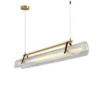 Postmodern Linear Pendant Light Chandelier Ceiling Fixture Long Strip Hanging Lamp, Nordic Suspension Lights for Kitchen Island Dining Room Pool Table Office