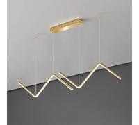 Postmodern Minimalist Geometric Chaner Metal Pendant Light, 26W LED Hanging Lighting Fixtures for Living Room Bedroom Study Office, Simple Linear Ceiling Suspension Lamp,6000K (Color : Black) (d)