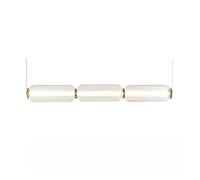 Postmodern Minimalist Long Glass Pendant Lamp - Retro American Style Lighting for Restaurant, Bedroom & Exhibition Hall(L-105)