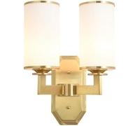 Postmodern Simple Wall Light American H65 Copper Wall lamp,Cylinder Cloud White Glass Lampshade, Chandelier