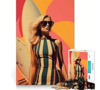 Postmodern Surfing Dreams 1000 Piece Jigsaw Puzzle for Adults Smart Reason Toy Home Enjoy Sharp Edge Santa Wish Item (50x75cm)