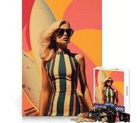 Postmodern Surfing Dreams 1000 Piece Jigsaw Puzzle for Adults Smart Reason Toy Home Enjoy Sharp Edge Santa Wish Item (50x75cm)