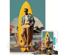 Postmodern Surfing Dreams 1000 Piece Jigsaw Puzzles for Teenagers Jigsaw Logic Train Toy Stress Relief Smooth Cut Memorable Gift (38x52cm)