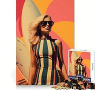Postmodern Surfing Dreams 1000 Piece Jigsaw Puzzles for Teenagers Mind Challenge Toy Quiet Hobby Precise Cut Seasonal Gift (38x52cm)