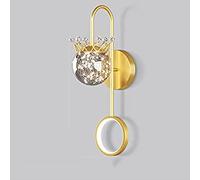 Postmodern Wall Lamp Creative Crown Metal Wall Sconces丨Glass Stars LedWall Lighting Fixtures丨Background Wall Atmosphere Decorative Lights丨Wall Lamp Sconces For Indoor Living Room Corridor Aqiong