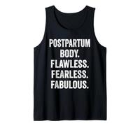 Postpartum Body Flawless Fearless Fabulous Mom BOD Gift Tank Top