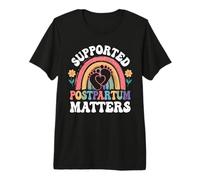 Postpartum Doula Birth Worker Rainbow Postpartum Matters Premium T-Shirt