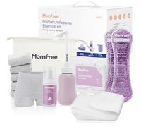 Postpartum Essentials Recovery Kit: Labor Delivery Post Partum 13 PCS Recovery Mom Care Set - Upside Down Peri Bottle | XL Disposable Underwear | Soothing Pads | Perineal Healing Foam | Canvas Bag