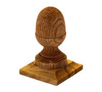 Postsaver Brown Fence Post Cap & Acorn Finial 100 X 100mm - Fits 3 X 3" Square Posts (Free Delivery)