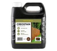 Postsaver Creostain Creocote Oil-Based Wood Treatment | Creosote Substitute | Wood Stain and Preserver | Ideal for Fence Treatment | Low Odour | 4L (Dark Brown)
