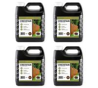 Postsaver Creostain Creocote Oil-Based Wood Treatment | Creosote Substitute | Wood Stain and Preserver | Ideal for Fence Treatment | Low VOC | 16 litres (Dark Brown)