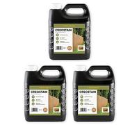Postsaver Creostain Creocote Oil-Based Wood Treatment | Creosote Substitute | Wood Stain and Preserver | Ideal for Fence & Shed Treatment | Low VOC | 12 litres (Light Brown)