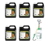Postsaver Creostain Creocote & Sprayer | Oil-Based Timber Wood Treatment | Creosote Substitute | Ideal for Fences & Sheds | 20 Litre + Sprayer (Dark Brown)