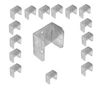 Postsaver Fence Panel Clips Trellis U Clip Bracket for Timber Posts, Anti Rattling Secure Fence or Refix Panel Galvanised Fencing Clips 47mm Fence Panels (Pack of 16)