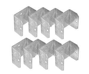 Postsaver Fence Panel Clips Trellis U Clip Bracket for Timber Posts, Anti Rattling Secure Fence or Refix Panel Galvanised Fencing Clips 47mm Fence Panels (Pack of 8)