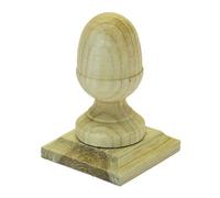 Postsaver Green Fence Post Cap & Acorn Finial 100 X 100mm - Fits 3 X 3" Square Posts (Free Delivery)