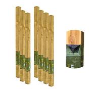 Postsaver Rot Protected Wood Fence Post 3x3" | Pressure-Treated Timber Post for Gardening | Decay-Protected with Postsaver Dual-Layer Rot Protector | 20-Year Guarantee | Pack of 7 | 6 Ft. Long