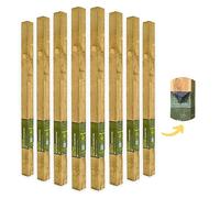 Postsaver Rot Protected Wood Fence Post 4x4" | Pressure-Treated Timber Post for Gardening | Decay-Protected with Postsaver Dual-Layer Rot Protector | 20-Year Guarantee | Pack of 8 | 6 Ft. Long