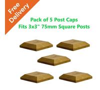 Postsaver Wooden Post Cap 100 X 100mm (Pack Of 5) Colour Green - Fits 3 X 3" Square Posts (Free Delivery)