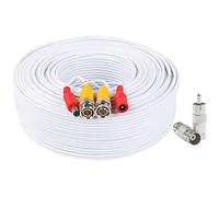 Postta BNC Video Power Cable 150 Feet Video Security Camera Cable Wire with Two Connectors for CCTV DVR Surveillance System