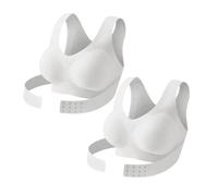 Posture Correcting Bra for Women Full Coverage Seamless Front Closure Bras | Cross-Back Anti Sagging Breathable Shaping Adjustable Waist Support Wireless Posture Underwear Brasieres 1/2/3 Pack