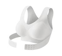 Posture Correcting Bra for Women Full Coverage Seamless Front Closure Bras | Cross-Back Anti Sagging Breathable Shaping Adjustable Waist Support Wireless Posture Underwear Brasieres 1/2/3 Pack