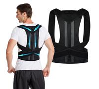 Posture correction belt for men and women, back support posture correction belt with breathable adjustable shoulder straps for improved lumbar support belt, back support to prevent hunchbacks (L)