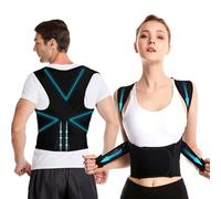 Posture correction belt for men and women, back support posture correction belt with breathable adjustable shoulder straps for improved lumbar support belt, back support to prevent hunchbacks