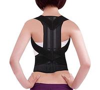 Posture Corrector Adjustable Full Back Support Brace Shoulder Belt Lumbar Spine For Men Women Teens Hunchback Correction Upper Lower Back Pain Relief (Black XXL) (Black XXALarge)