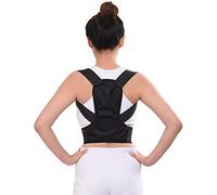 Posture Corrector Back & Shoulder Support Belt Adjustable Brace Spinal Support For Back Shoulder Neck Clavicle Lumbar Pain Relief Hunchback Straightener (Color : Black, Size : L)