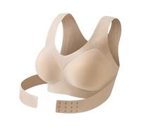 Posture Corrector Bra for Women Wireless Bra Back Support Full Coverage Bras Seamless Front Closure Cross-Back Anti Sagging Bras Breathable Shaping Adjustable Waist Support Posture Underwear