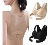 Posture Corrector Bra Women Front Fastening Bras Full Coverage Shaping Support Bra Cross Back Anti Sagging Wireless Bras Adjustable Front Closure Push Up Underwear fit Everyday Sports