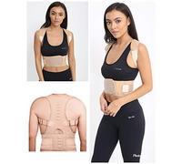 Posture Corrector Deluxe, Magnetic, Adjustable Straps, Neoprene, Four Colours (Large, Beige)