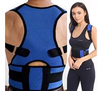 Posture Corrector Deluxe, Magnetic, Adjustable Straps, Neoprene, Four Colours (X-Large, Blue)