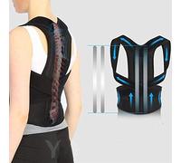 Posture Corrector for Men and Women Back Posture Brace Clavicle Support Stop Slouching and Hunching Adjustable Back Trainer (Color : Black, Size : Large)