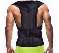 Posture Corrector for Men and Women Back Posture Brace Clavicle Support Stop Slouching and Hunching Adjustable Back Trainer (Color : Black, Size : Large)