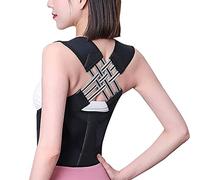 Posture Corrector Humpback Trainer Latex Super Elastic for Spinal Alignment Providing Pain Relief from Neck Back Shoulder Adjustable Black,M