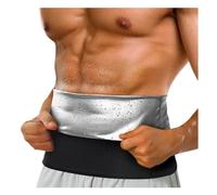 Posture Corrector Men, Waist Trainer Thermo Sweat Belt Girdle Corset Tummy Body Shaper Abdomen Fat Burning Back Support Belt(Sier,3*L)