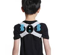 Posture Corrector, Posture Corrector Kids with Smart Sensor Vibration Reminder Brace Trainer Straightener to Improve Slouch, Thoracic Kyphosis Adjust (Color : Gray)