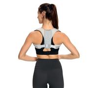 Posture Corrector Women Men Adjustable Upper Back Brace Spinal Column Support Belt Hunchback Correction Providing Pain Relief From Neck, Shoulder,Clavicle (Color : Black, Size : M) (Grey XL)