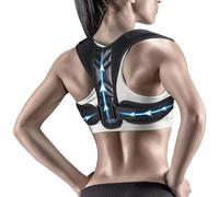 Posture Corrector Women Men Adjustable Upper Back Brace Spinal Column Support Belt Hunchback Correction Providing Pain Relief From Neck, Shoulder,Clavicle (Color : Black, Size : M) (Black S)