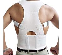 Posture Corrector Women Men Posture Corrective Girdle Cervical Back Lumbar Support Belts Corset Upright Posture Waist Trainer for Backache Back Posture,White-Medium,White-Medium