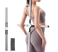 Posture Corrector Yoga Cross Stick -Yoga Stick Posture Corrector- Back Pain Relief for Men Women - Stretcher and Straightener for Upper and Lower Back -Back Straightener Posture Corrector (Gray)