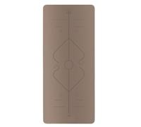 Posture Line Guidance Yoga Mat Natural Rubber PU Material 5mm Thick Non-slip Shock Absorption Quiet Fitness Mat(Brown)