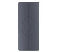 Posture Line Guidance Yoga Mat Natural Rubber PU Material 5mm Thick Non-slip Shock Absorption Quiet Fitness Mat(Gray)