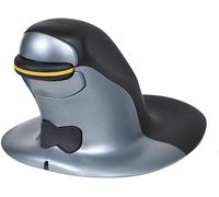 Posturite Penguin Wireless Ambidextrous Ergonomic Mouse - in-Built Rechargeable Battery, High Precision Computer and Laptop Accessory - Compatible with Windows, Apple Mac - Medium, Black/Silver